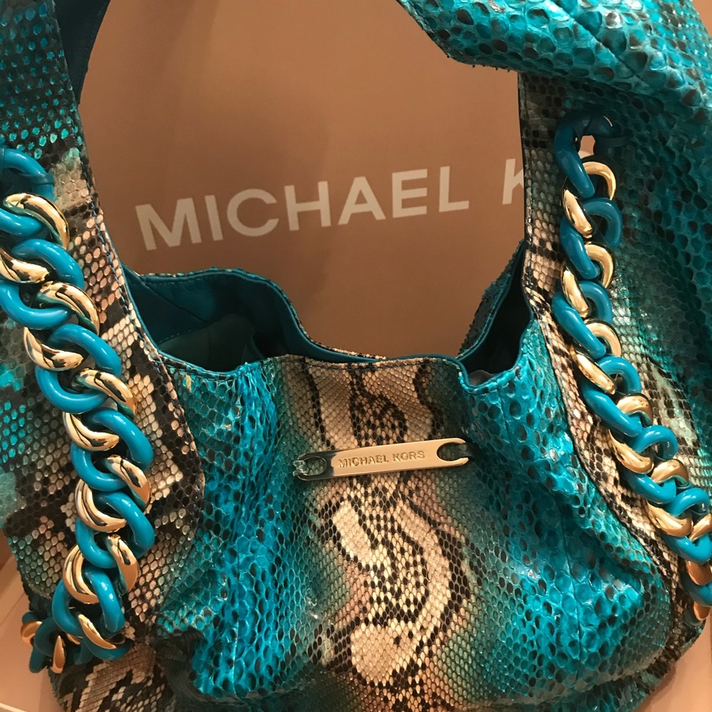 Michael Kors Python Chain Hobo Bag - image 1
